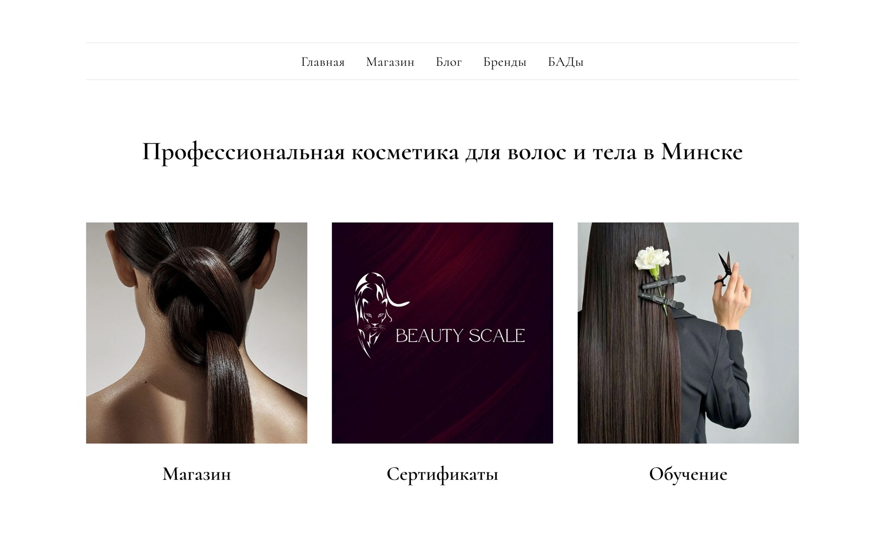 Главная страница beautyscale.by